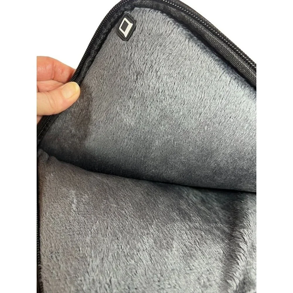iHome Laptop Sleeve Case Bag 15.6 Inch Durable Zipper External Pocket Black Grey